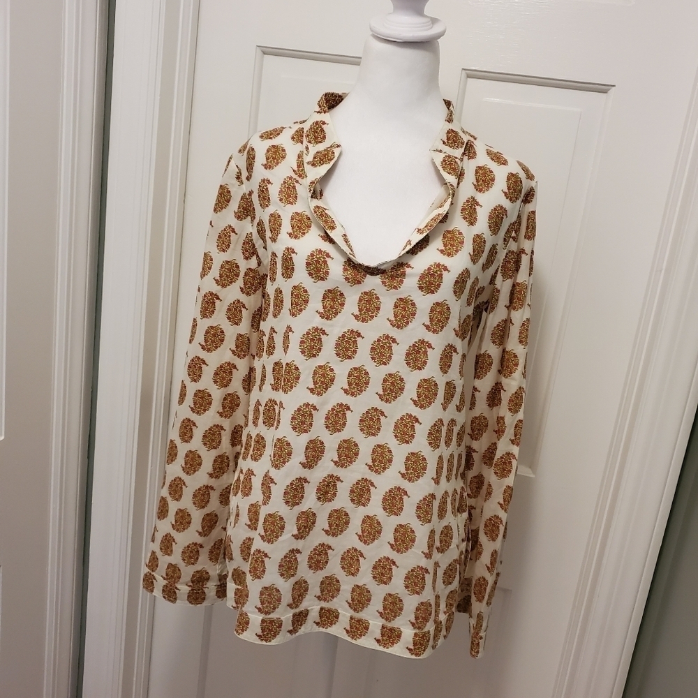 Tory Burch Lightweight 100% Cotton Tunic Size 8, Casual